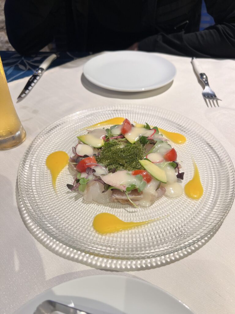 琉球鮮魚のカルパッチョと島野菜