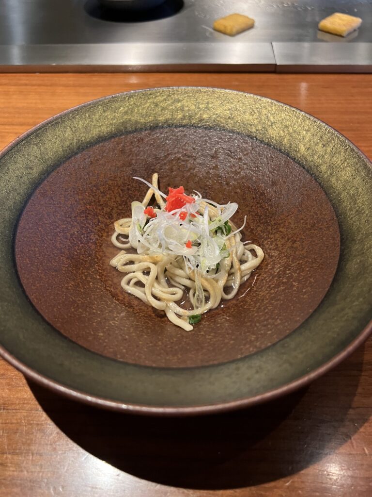 リッツカールトン沖縄　鉄板焼き喜瀬　沖縄そば