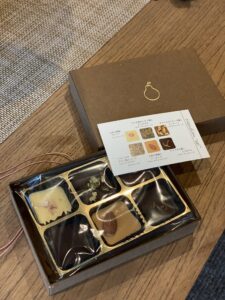 ウェルカムサービスのチョコレート