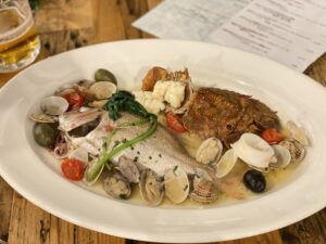 The Mana village Azzurrissimoの夕食（アクアパッツァ） /Dinner at The Mana Village Kochi （aquqpazza）