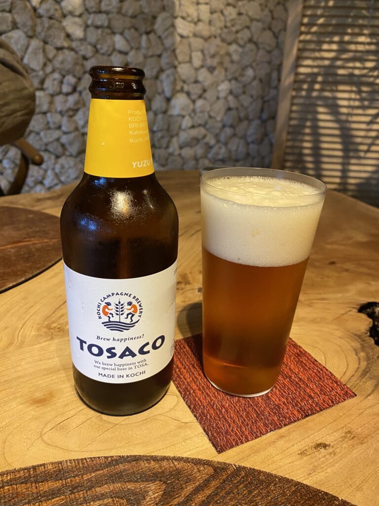 湖畔遊　夕食　地ビール　TOSACO