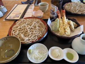 手打ち蕎麦いちむらの天ぷら蕎麦セット